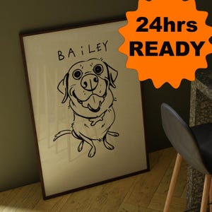 Ugly Dog Portrait, Ugly Pet Portrait, Custom Dog Gift, Bad Dog Portrait, Lab Owner Gift, Funny Dog Gift, Modern Dog Art, Lab Mom