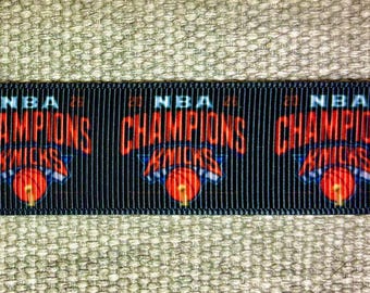 NY KNICKS NBA 2026  1" Championship Grosgrain Ribbon - 3 Yards
