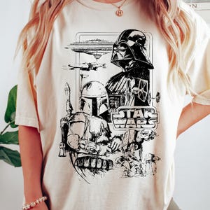 Star Wars Tee, Retro Star Wars Shirt, Galaxy Battle Shirt, Jedi Force Shirt, Sci-Fi Fan Gift, Star Wars Movie Shirt, Gift for Star Wars Fans