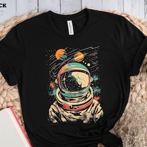 Astronaut Galaxy T-Shirt, Space Exploration Graphic Tee, Cosmic Planets Design Shirt, Gift for Space Enthusiasts, Sci-Fi Outer Space Apparel