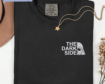 Camiseta bordada de Darth Vader del Lado Oscuro, ropa cómoda inspirada en El Imperio Contraataca.