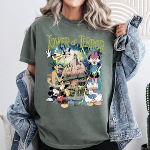 Disney Tower of Terror Shirt, Twilight Zone Hollywood Ride Tee, Vintage Disney Rides Shirt, Theme Park Graphic T-Shirt, Vacation Trip Tee