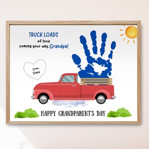 Gift for grandparents day handprint craft keepsake gifts for grandparents, Grandparents day gift from kids, gift for grandpa from grandkids