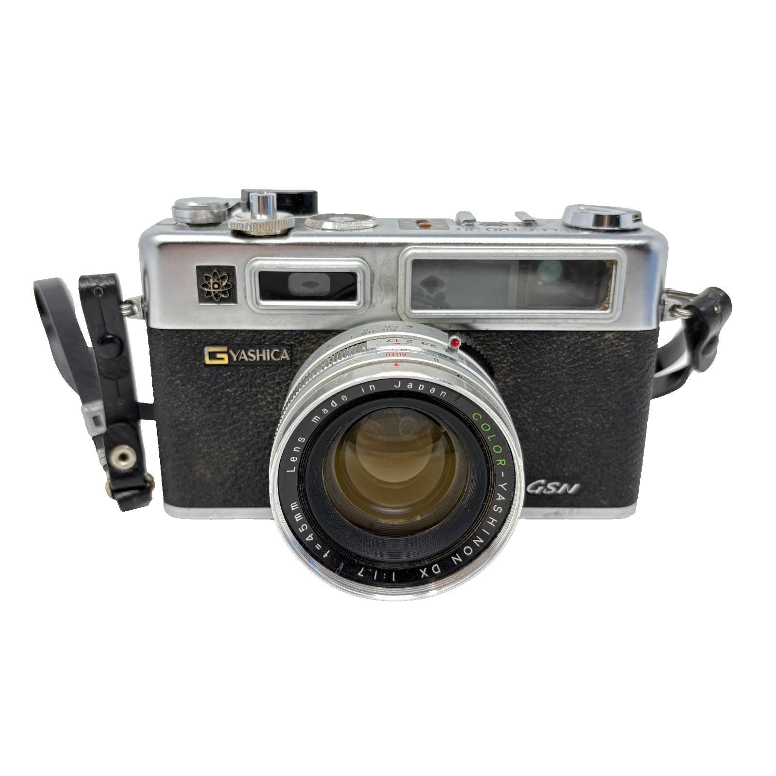 Yashica Electro 35 GSN 35mm Rangefinder W/45mm F1.7 Lens W/ Strap