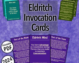 Reglas de las cartas de invocación de Eldritch 2024 (PDF imprimible)