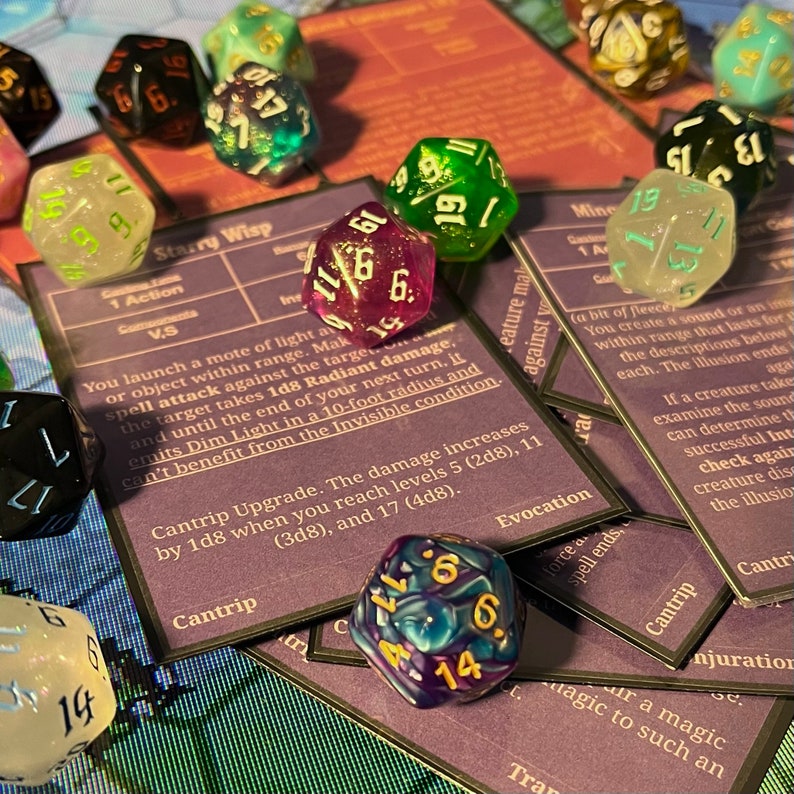 D&D Spell Cards 5.5e 2024 Players Handbook All Spells Level 19