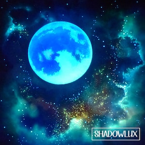 Glow in the Dark Moon Painting | Nebulous Night Sky | Glowing Stars