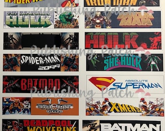 Custom Comic Book Divider Labels- Sheet