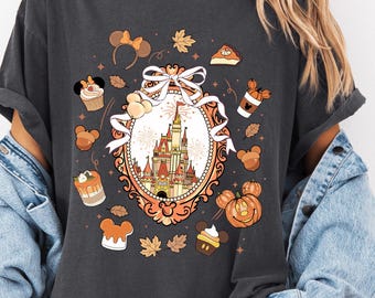 Comfort Colors® Disney Castle Fairytale T-Shirt, Magic Kingdom Halloween Tee, Family Vacation Castle Shirt, Fall Disney Trip Shirt for Women