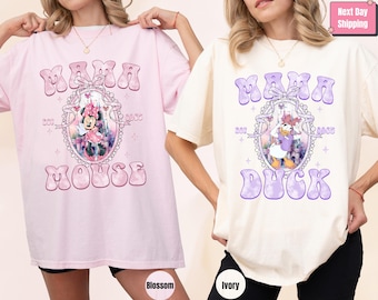Mama Mouse Shirt Comfort Colors Mama Duck T-shirt Minnie Mouse Tee Daisy Duck Shirt Mama Disney Gift Mothers Day Shirt Disneyland Mom Tee