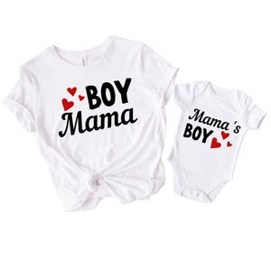 Boy Mama & Mama&#39;s Boy Matching Mom and Son T-shirts, Mother’s Day Gift, Matching Mommy and Me Tee, Boy Mama Shirt, Cute Mama&#39;s Boy Shirt