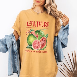 Guavas Retro Commercial Graphic Shirt, Vintage Guavas Label T-Shirt, Exotic Fruit Lover Tee, Cute Unisex Adult Graphic Tee, Cool Gift