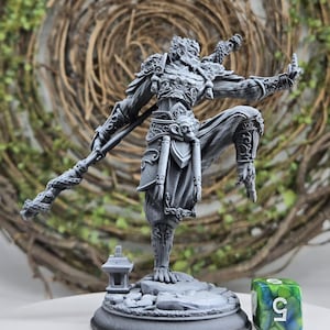 Wukong Monkey King | 28 32 75mm D&D legend pc China Chinese mythology Sun Black Myth monk fighter fantasy beast hazodee animalfolk god deity