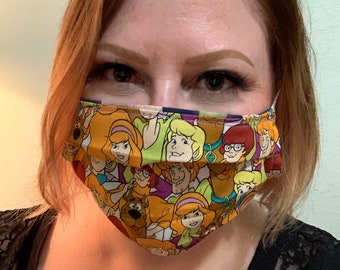 Scooby Doo Alpaca Face Mask | Reversible Washable Reusable