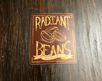 Radiant Beans Die cut Coffee sticker
