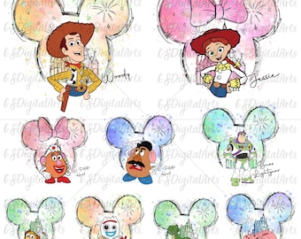 Paquete PNG de orejas de Mickey de Toy Story, clipart de Disney (descarga digital)