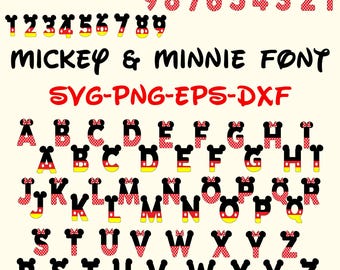 Cartoon Mouse Alphabet Font Bundle: SVG, PNG (Digital Download)