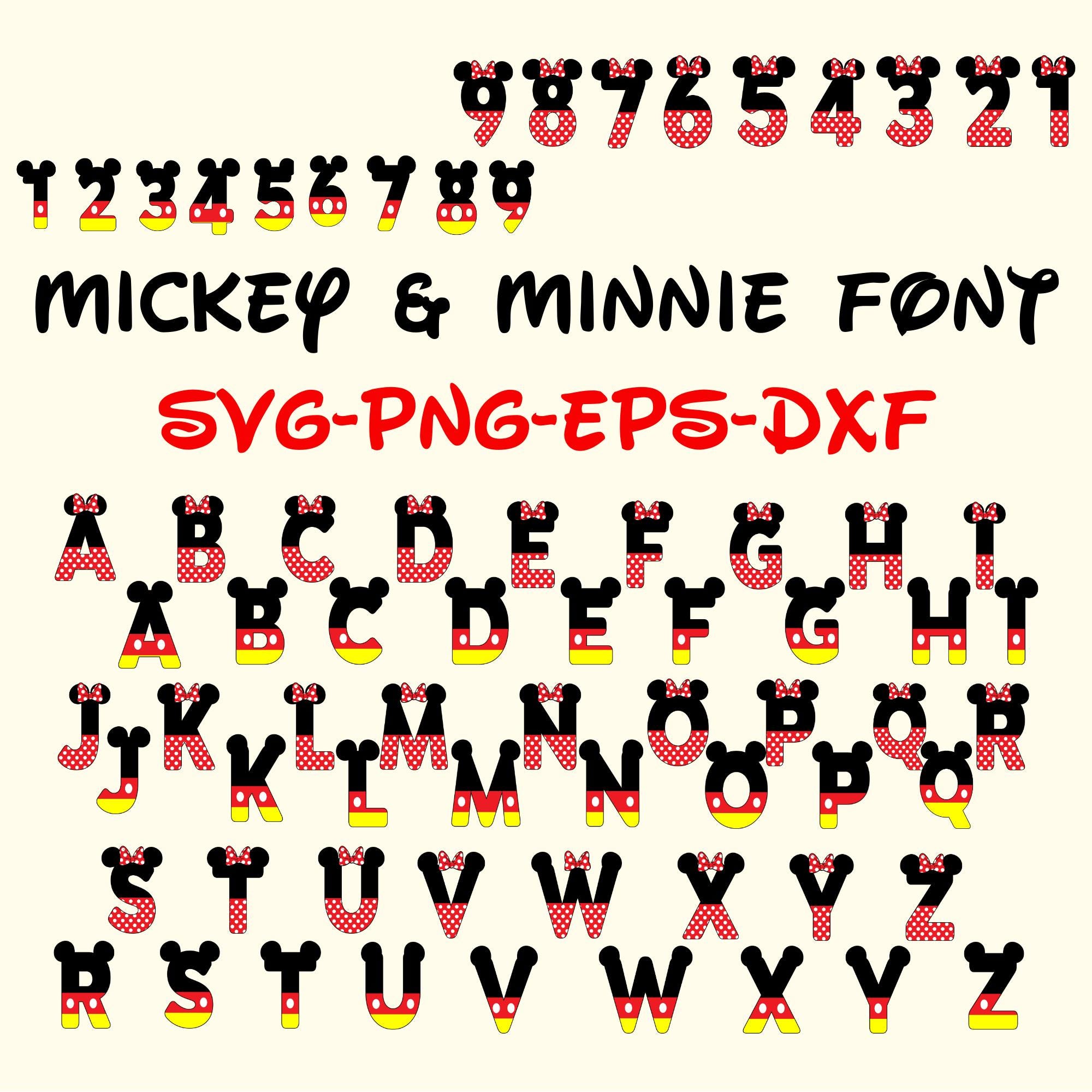 Cartoon Mouse Alphabet Font Bundle: SVG, PNG (digital Download) - Etsy