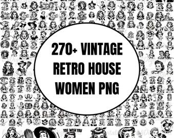 Retro Housewife PNG Clipart: Funny Sarcastic Designs (Digital Download)