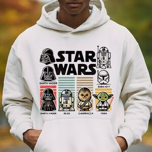 Star Wars Character Silhouettes PNG: Vintage Movie Clipart (Digital Download