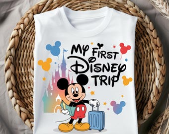 My First Disney Trip PNG, Mickey Mouse Vacation Clipart (Digital Download)