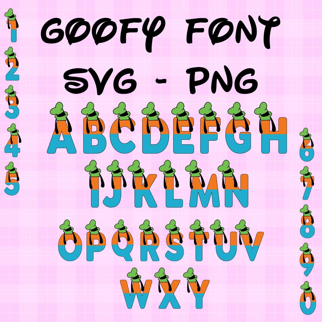 Goofy Name Vector Goofy Cartoon Font SVG Bundle: Birthday Party Design (digital Download ...