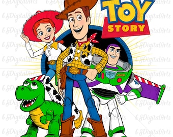 Toy Story PNG, Woody, Buzz, Jessie, Rex, Cartoon Art (download digitale)