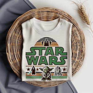 Vintage Star Wars Character Silhouettes PNG: Galaxy Wars Clipart (Digital Download)
