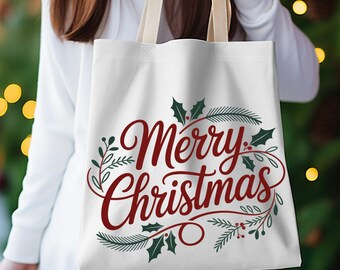 Merry Christmas PNG Bundle, Christmas Lettering Clipart, Xmas Quotes Set