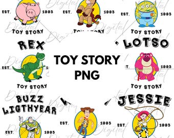 Paquete PNG de personajes de Toy Story: Clipart retro (descarga digital)