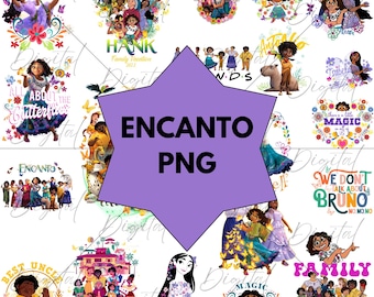 Encanto Clipart PNG: Madrigal Family, Birthday Cake Topper (Digital Download)