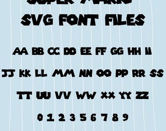 Super Mario Font SVG: Retro Gaming Alphabet Letters (TTF, PNG)