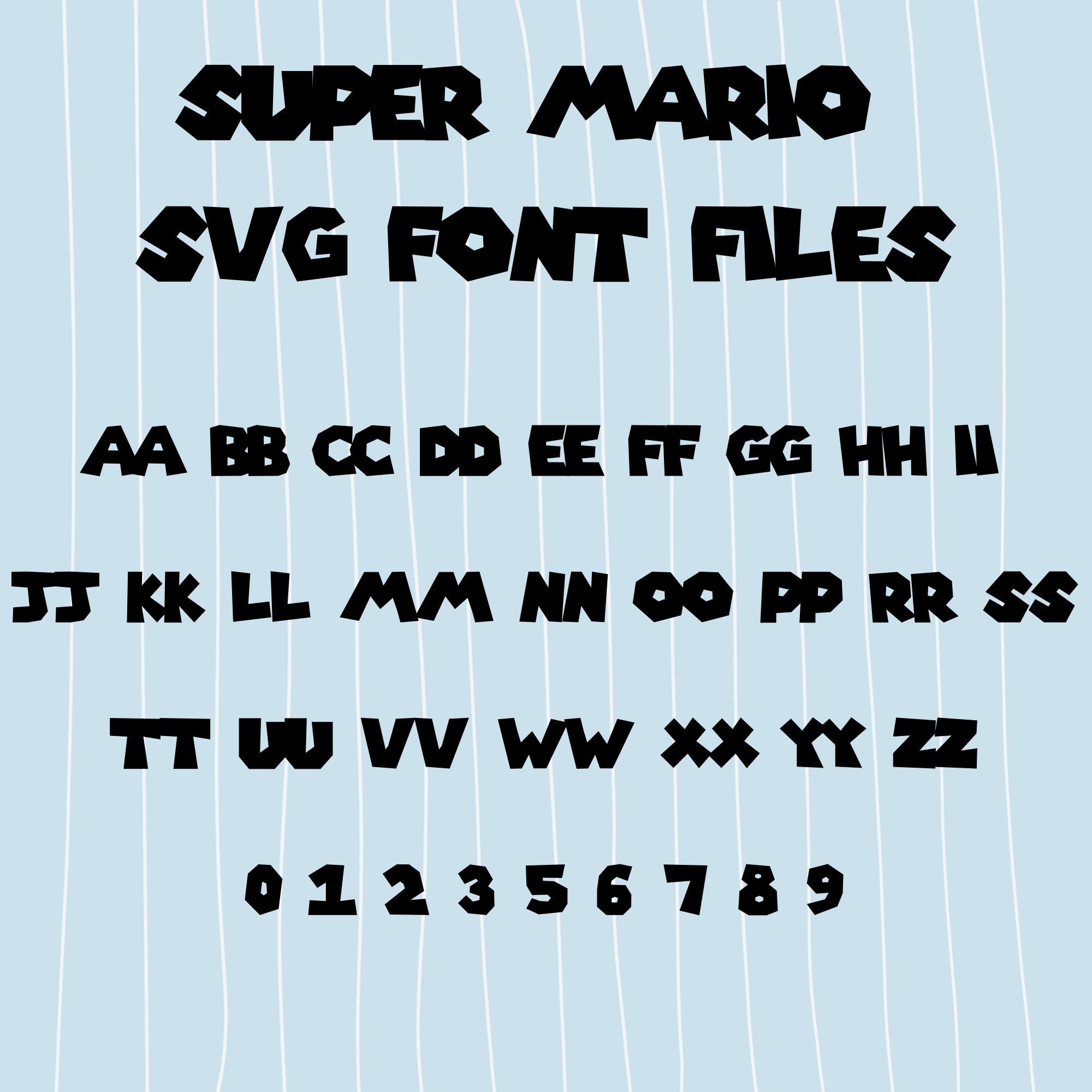 Paper Mario Text Super Mario Font SVG: Retro Gaming Alphabet Letters (TTF, PNG) - Etsy