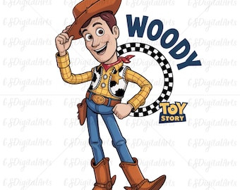 Woody Toy Story PNG, Cartoon Illustration (Digital Download)