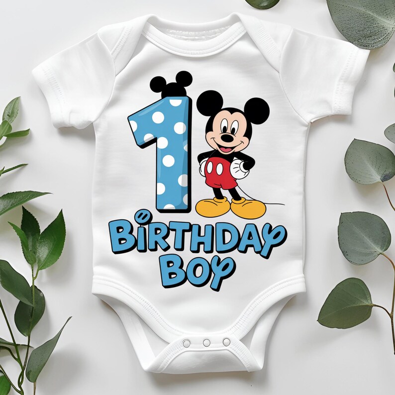 Mickey Birthday Boy Numbers PNG Bundle, 1st to 10th Birthday PNG, Disney Mickey Mouse Clipart, Sublimation for Kids Party, Mickey PNG
