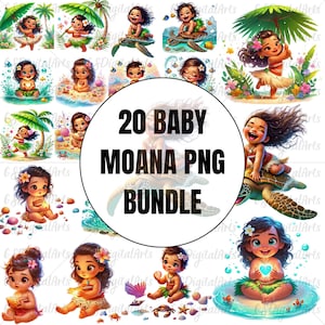 Moana 2 clipart bundle, Magical Kingdom Png, Baby Moana png, Moana png, Digital design PNG file for sublimation, Bundle Princess Trip Png