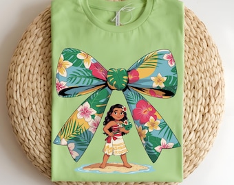 Moana Tropical Bow PNG Bundle, Disney Princess Clipart (Digital Download)