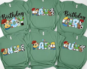 Toy Story Birthday Family Shirts PNG Bundle (Digital Download)