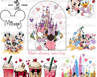 Disney Castle PNG Bundle, Mouse Vacation Designs (Digital Download)