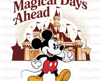Magical Disney Vacation PNG, Mickey Castle Trip Clipart, Cute Disney Digital Download