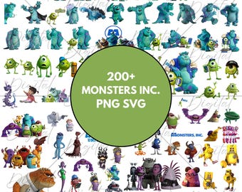 モンスターズ・インク クリップアートバンドル：200点以上のSVG＆PNG