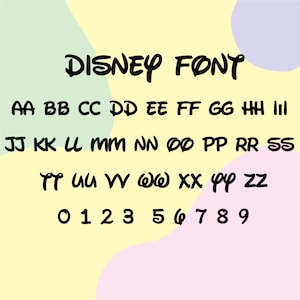 Disney Font SVG Bundle, Cartoon Alphabet SVG, Mickey Letters TTF, Family Vacation Font, Birthday Party Font, Digital Download