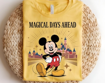 Magical Days Ahead Disney PNG, Cute Disney Digital Download, Mickey Castle Vacation Clipart