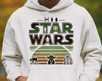 Vintage Star Wars PNG: Character Silhouettes Logo (Digital Download)