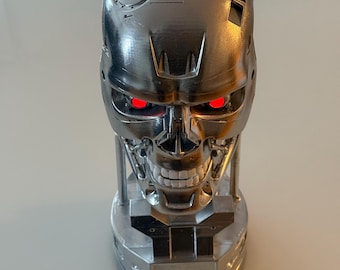 T-800 ターミネーター ヘッド 1:1 (赤く光る目の色) - Etsy 日本