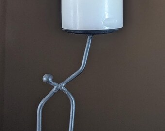 Aromatica Max's Metal Candle Holder Black Yoga Figure Vintage