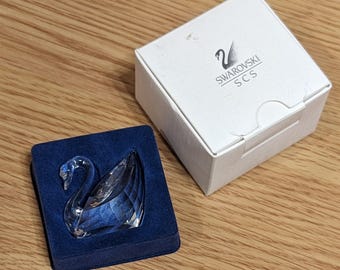 Swarovski SCS Mini Swan Crystal Figurine with Box *READ