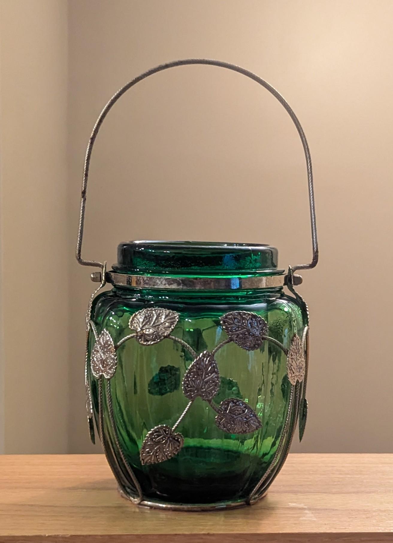 アンティーク　四つ葉のクローバー　エナメル彩　クッキージャー Vintage Japanese Cookie Jar - Etsy