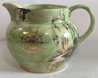 Vintage Royal Bradwell Green Pitcher Vase Pottery Made in England Sylvan