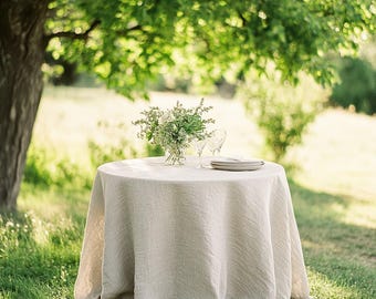 Elegant Table Cloth for Kitchen or Dining Room Linen Tablecloth with 40 Color Options Eco Friendly Tablecloth for a Housewarming gift